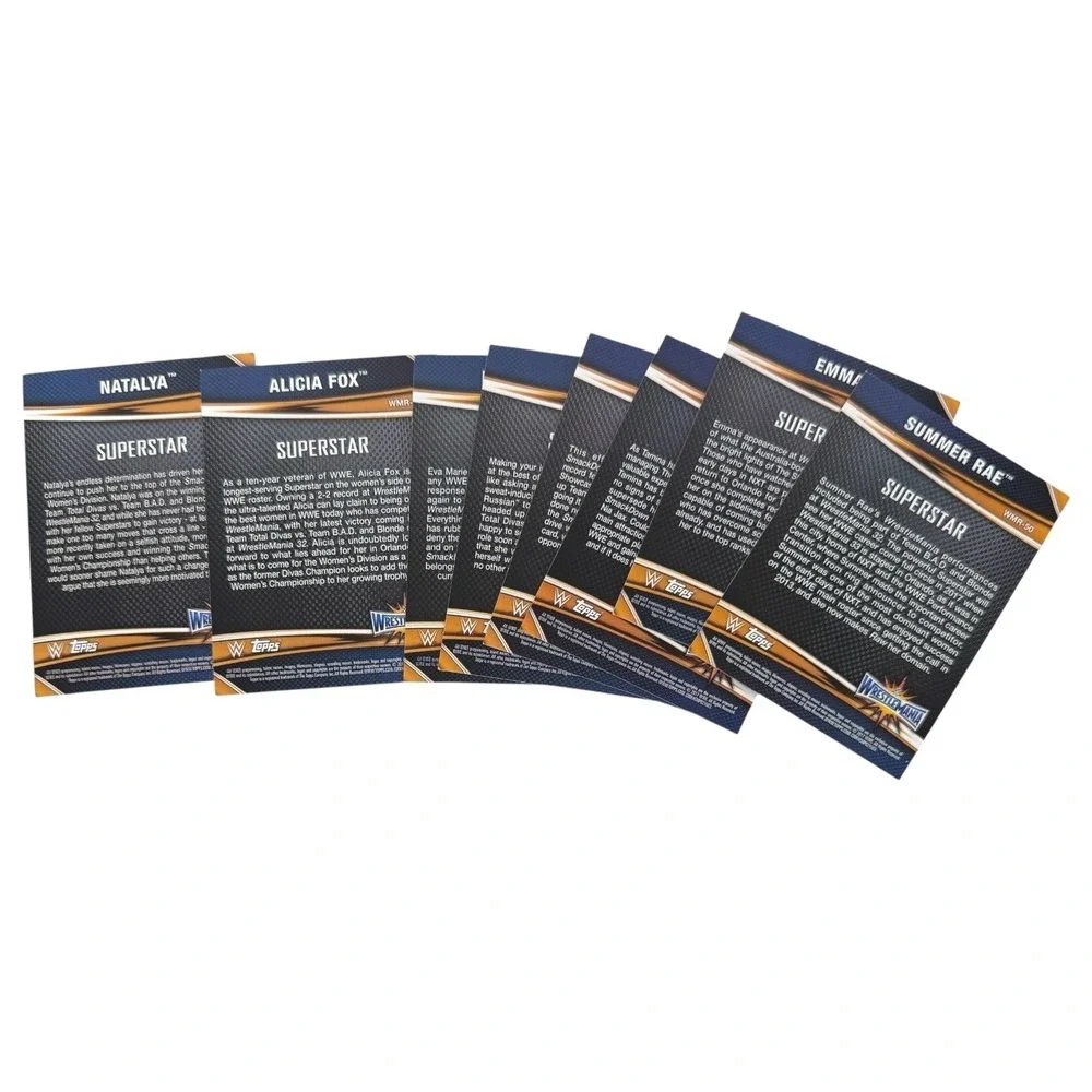 50 Topps WWE WrestleMania Cards Cardstock 2017 Trading Card Lot Plastic Case